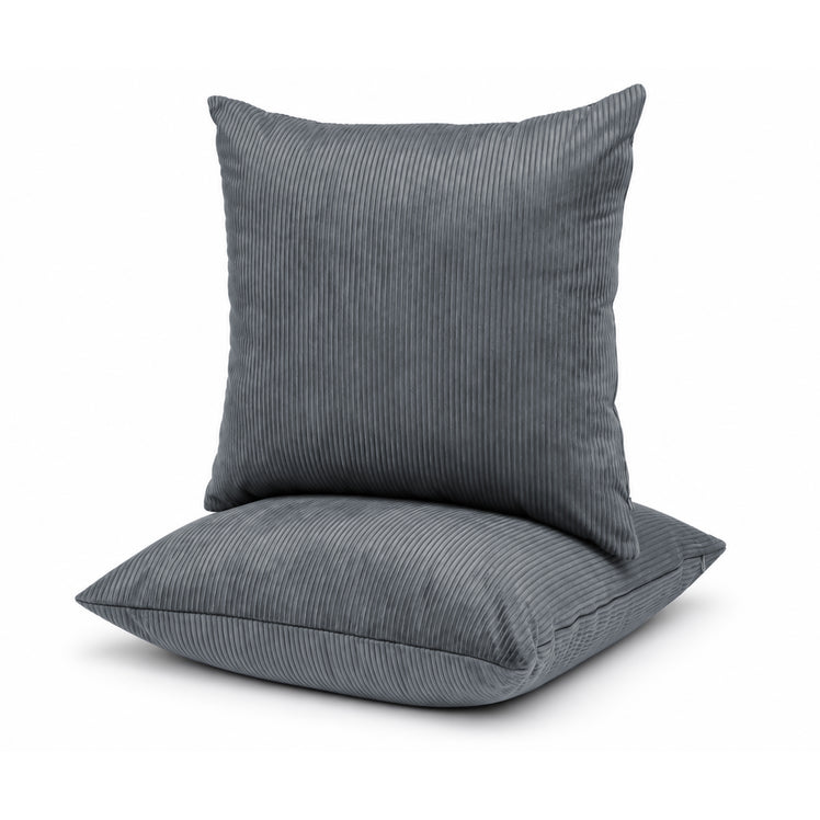 4 Pack Velvet Striped Corduroy Cushion Covers
