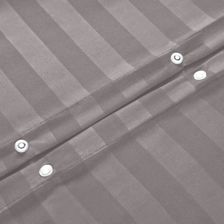 Grey Striped Bedding Duvet Cover Set
