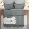 4 Piece Stripe Bedding Set - Duvet Cover, Fitted Sheet & Pillowcases