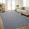 Shaggy Pile Rug - Hollow Square Tufted Area Carpet & Runner