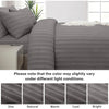 4 Piece Stripe Bedding Set - Duvet Cover, Fitted Sheet & Pillowcases
