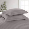 Grey Striped Bedding Duvet Cover Set