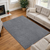 Geometric Embossed High-Low Pile Area Rug