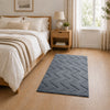Geometric Embossed High-Low Pile Area Rug