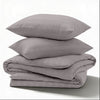 Grey Striped Bedding Duvet Cover Set