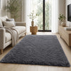 Grey Fluffy Shaggy Rug Large