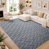 Geometric Embossed High-Low Pile Area Rug