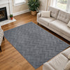Geometric Embossed High-Low Pile Area Rug