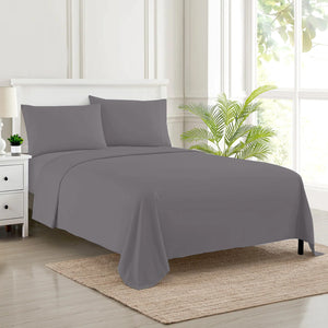 Flat Sheet Egyptian Cotton Bedsheet Grey