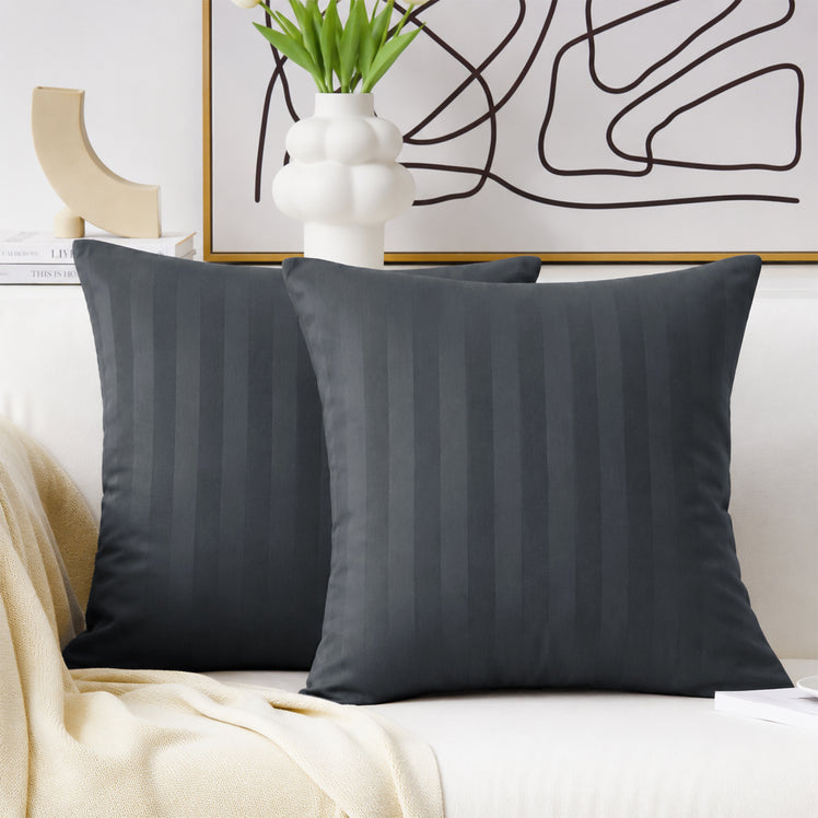 Stripe Decorative Sofa Cushion Covers Pair