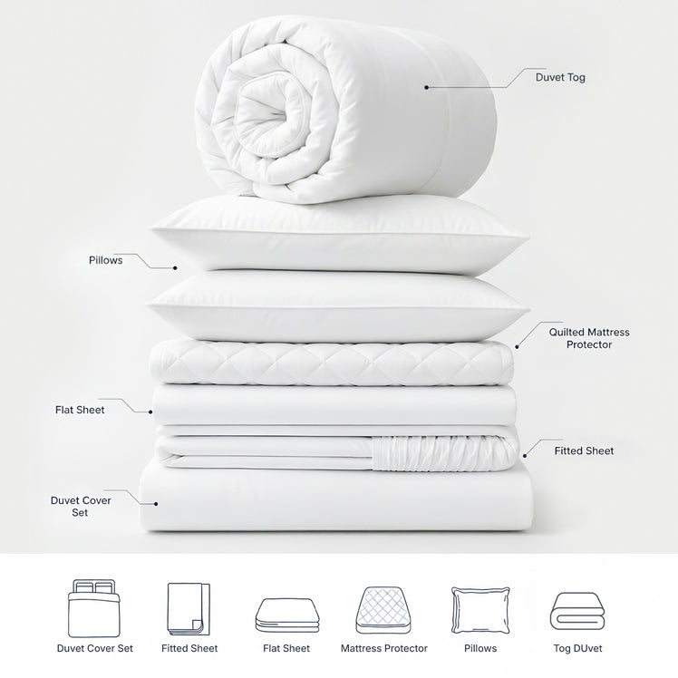 Hotel Bedding Set - Complete Bed Bundle