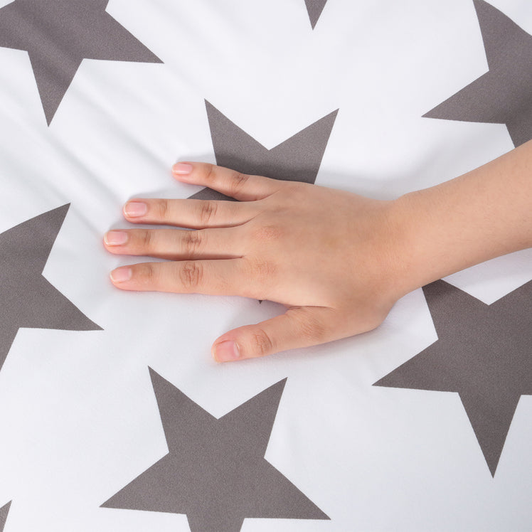 Grey Star Printed Duvet Cover