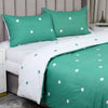 Green & White Duvet Cover Polka Dot Printed