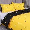 Ochre & Black Duvet Cover Polka Dot Printed