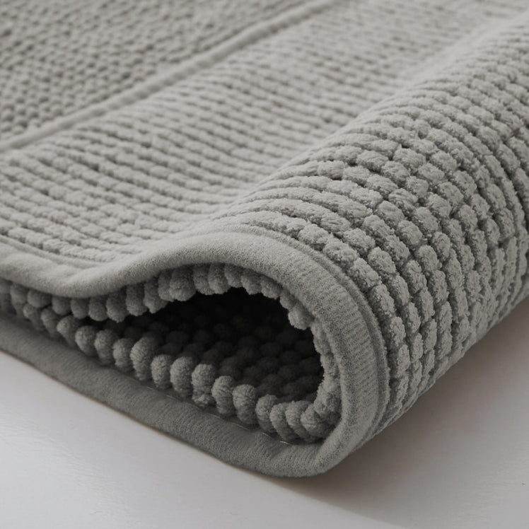 Silver Chenille Bath Mat