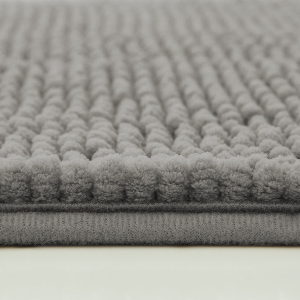 Silver Chenille Bath Mat