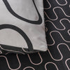 Grey & Black Duvet Cover Waves Printed
