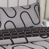 Grey & Black Duvet Cover Waves Printed