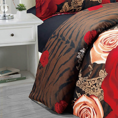 3D Floral Duvet Complete Bedding Set