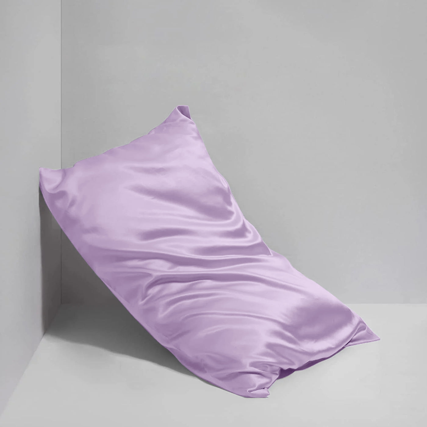 Lavender Satin Silk Pillowcases Pair
