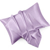 Lavender Satin Silk Pillowcases Pair