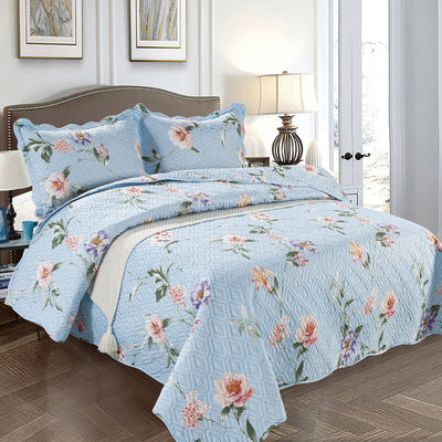 Quilted Embossed Bedspread Set
