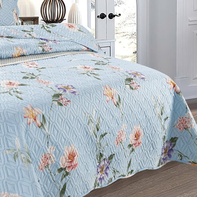 Quilted Embossed Bedspread Set