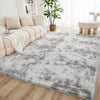 Tie Dye Light Grey Shaggy Rug