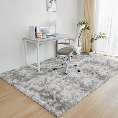 Tie Dye Light Grey Shaggy Rug