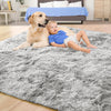 Tie Dye Light Grey Shaggy Rug