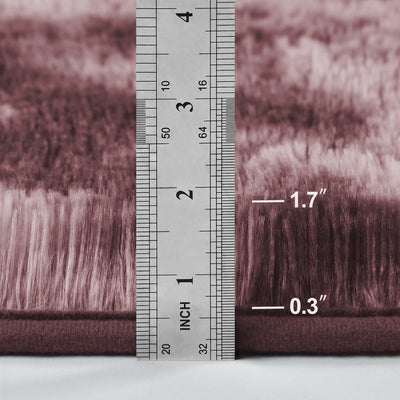 Tie Dye Lilac Shaggy Rug