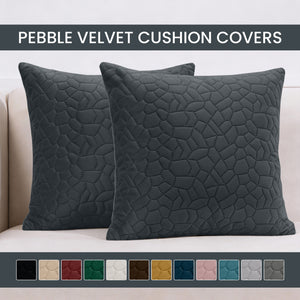 Pebble Embossed Velvet Cushion Covers