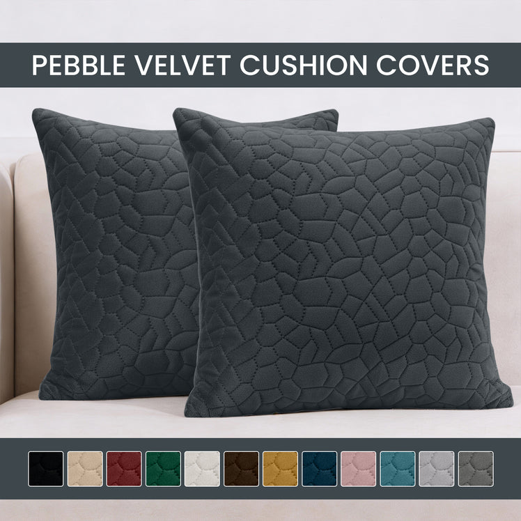 Pebble Embossed Velvet Cushion Covers