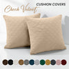 Check Embossed Velvet Cushion Cover