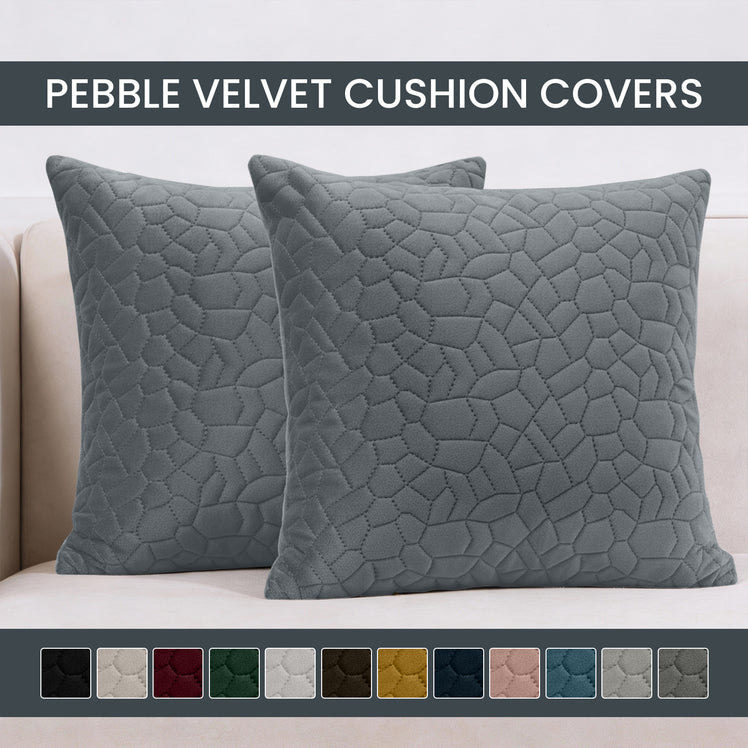 Pebble Embossed Velvet Cushion Covers