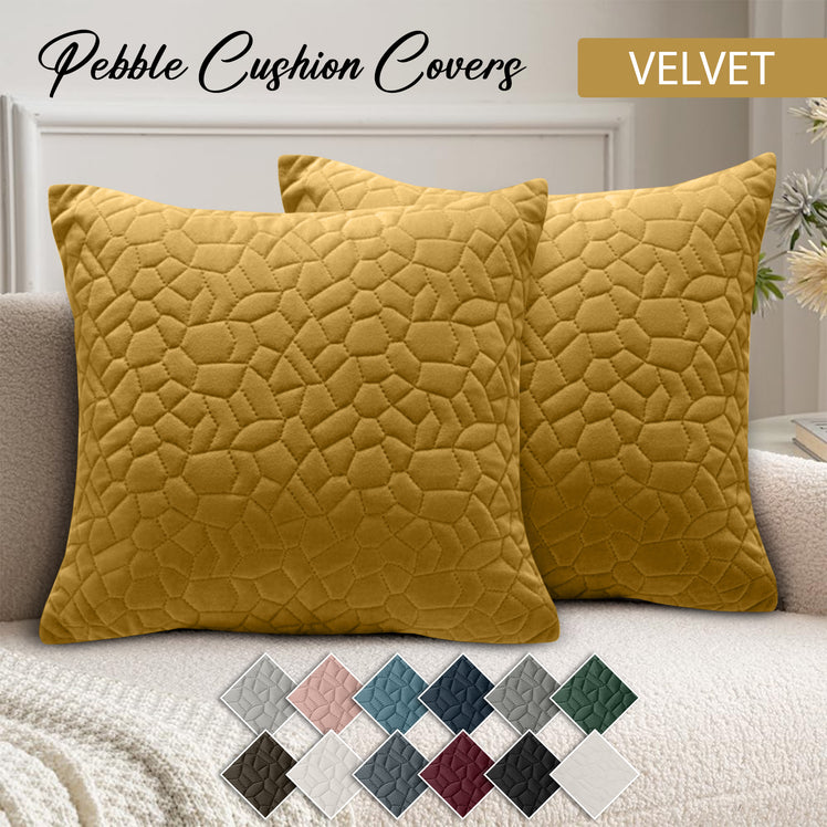 Pebble Embossed Velvet Cushion Cover