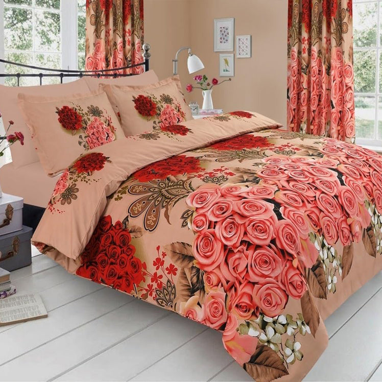 3D Floral Duvet Complete Bedding Set