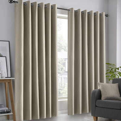 Heavy Thermal Blackout Linen Curtains For Bedroom