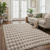 Soft Washable Bubble Textured Area Rug