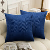 4 Pack Cushion Covers Chevron Design Velvet Fabric