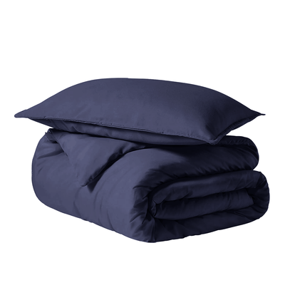 Navy Duvet Cover Set Plain