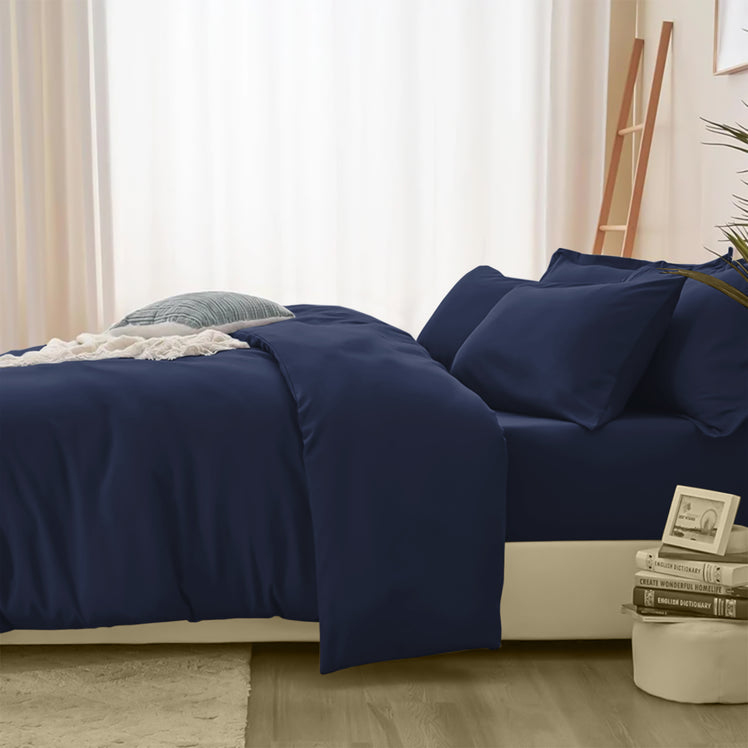 4 Piece Bedding Set Duvet Cover, Pillowcases & Fitted Sheet