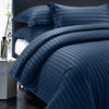 Navy Striped Bedding Duvet Cover Set