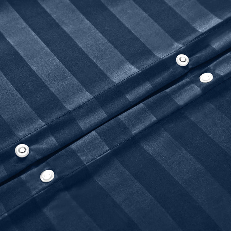 Navy Striped Bedding Duvet Cover Set
