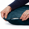 Check Embossed Velvet Cushion Cover