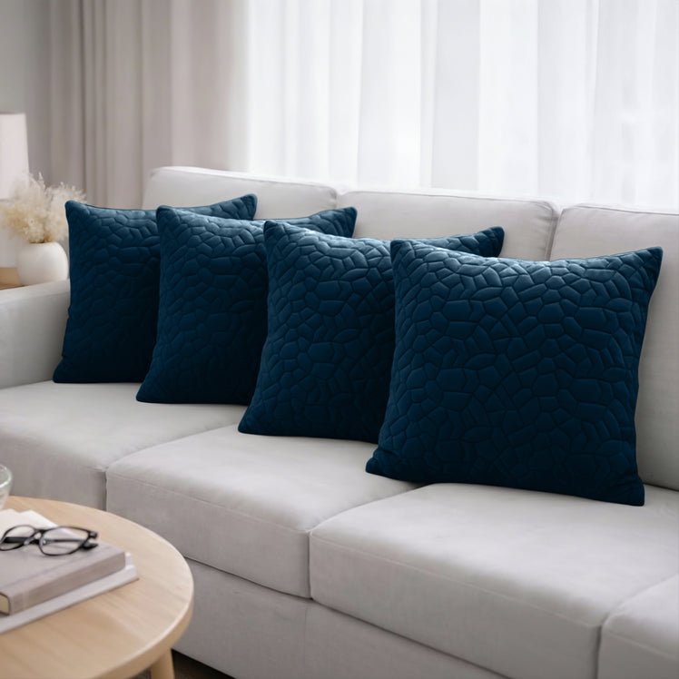 Pebble Embossed Velvet Cushion Covers