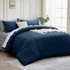 4 Piece Stripe Bedding Set - Duvet Cover, Fitted Sheet & Pillowcases