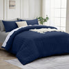 4 Piece Stripe Bedding Set - Duvet Cover, Fitted Sheet & Pillowcases