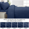 4 Piece Stripe Bedding Set - Duvet Cover, Fitted Sheet & Pillowcases