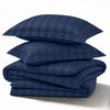 4 Piece Stripe Bedding Set - Duvet Cover, Fitted Sheet & Pillowcases
